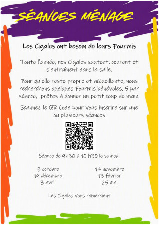 Inscription Ménage 2026.27